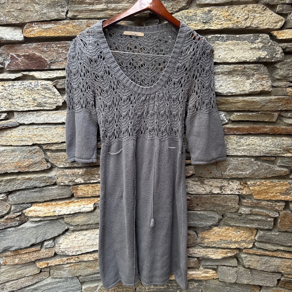 Crochet fall dress, sweaterdress, Paris dress